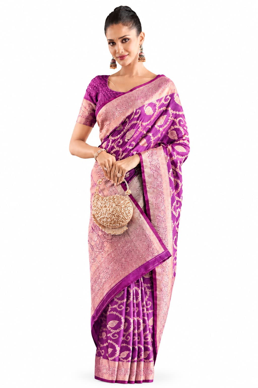 Royal Purple Banarasi Silk Saree